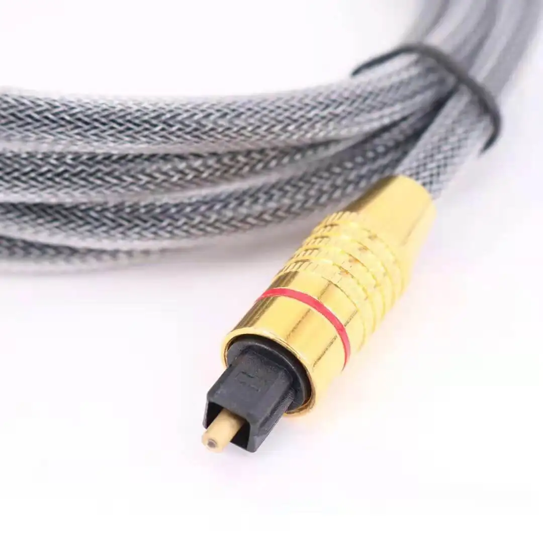 Transparent TOSLINK Optical Audio Cable with Square Port Interface - Available in 1m and 2m Lengths