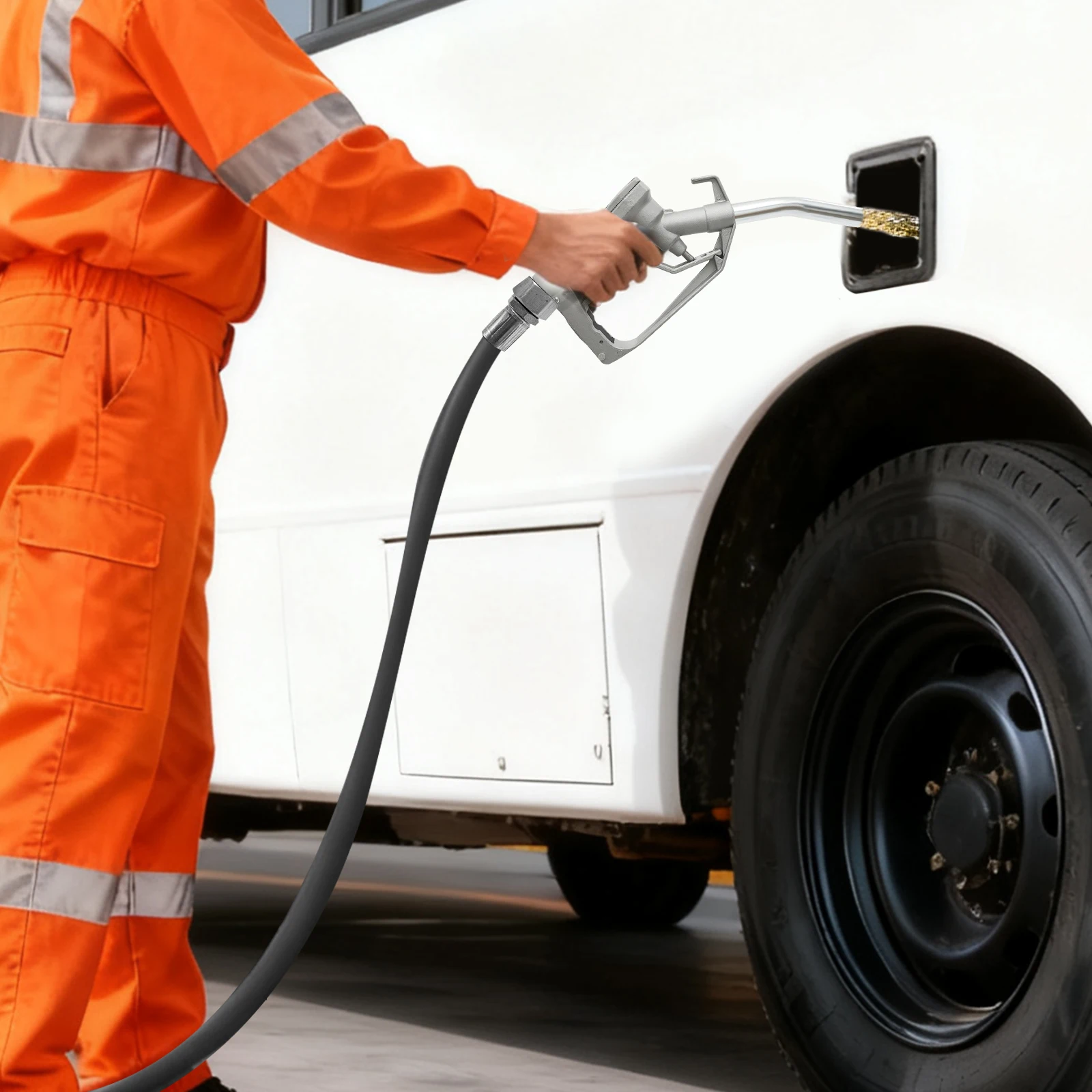 Diesel-Transferpumpe 200W 12V Selbstansaugende Kraftstoffpumpe 45L/min Gusseisen für LKWs Traktoren mit Schläuchen und Filter – Detail 3
