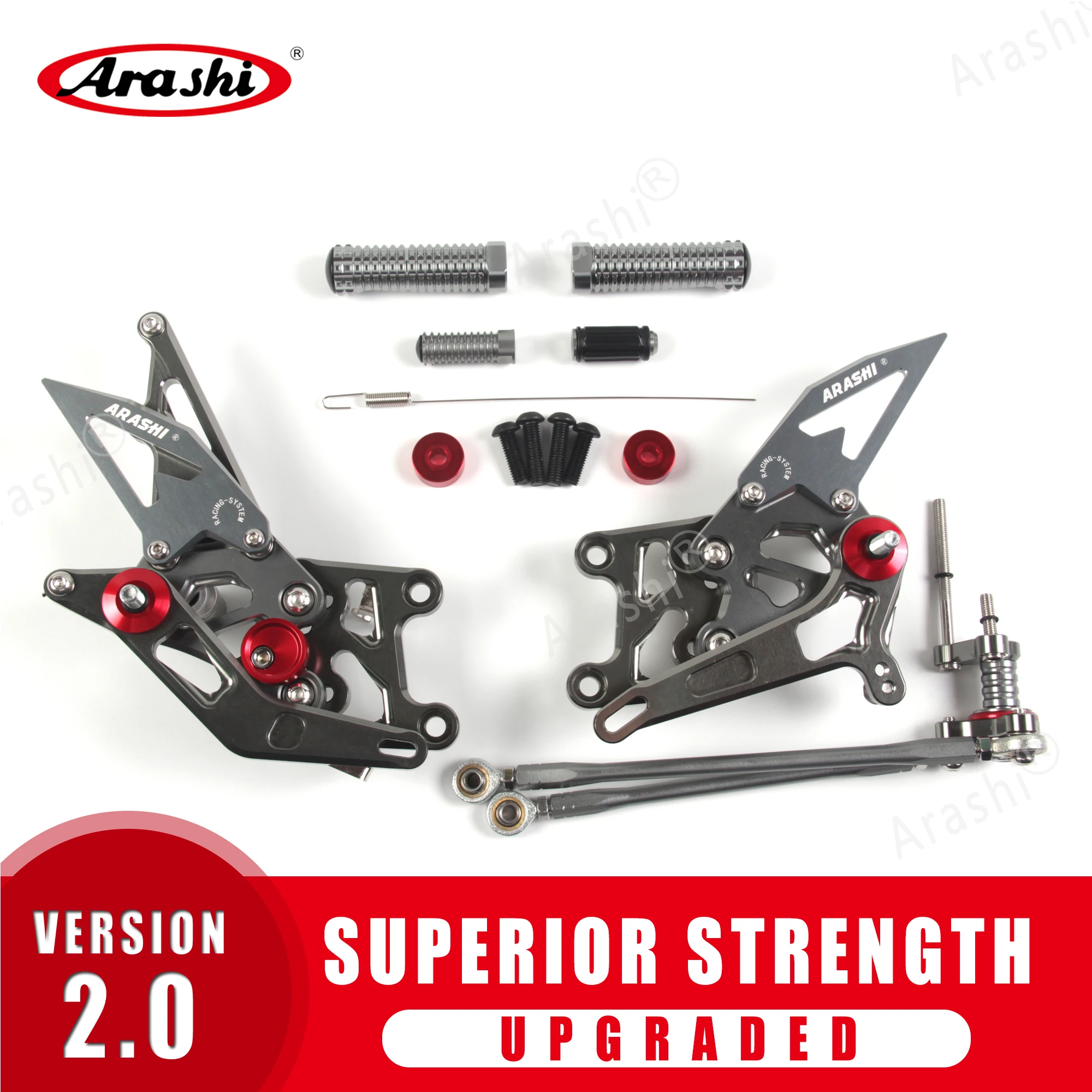 

Arashi CBR600RR CNC Rider Adjustable Footrest Foot Pegs Pedals For HONDA CBR 600 RR CBR600 2007 2008 Rear Foot Rest Rearsets