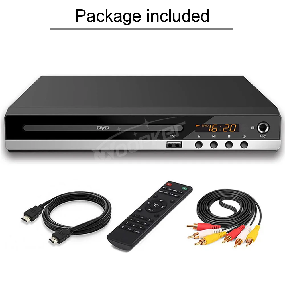 Woopker Home Full HD DVD Player B29 1080P High Definition CD/ EVD/ VCD Player with AV and HDMI Output Microphone USB 110V / 220V images - 6