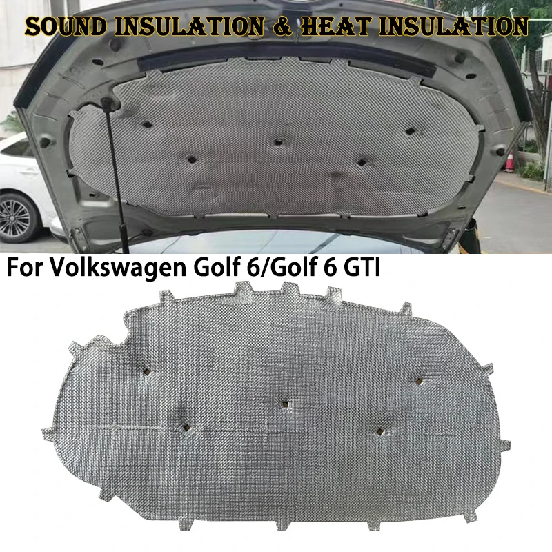 For Volkswagen Golf 6/Golf 6 GTI Front Hood Engine Sound Insulation Pad Cotton Soundproof Cover Thermal Heat Insulation Pad Mat