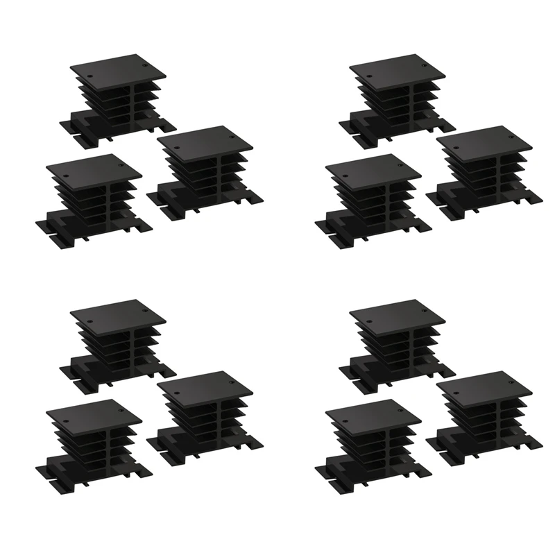 

Solid State Relay Heat Sink,12PCS Heatsink PID Temperature Controller Heat Sink For Solid State Relay And SSR Radiator