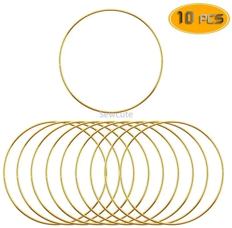 SOFPLATE 10 Anneau Attrape Rêves Argenté De 3cm En Métal Pour