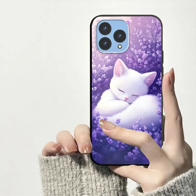 Cool Cartoon Shockproof Soft Silicone Phone Case with Floral Design