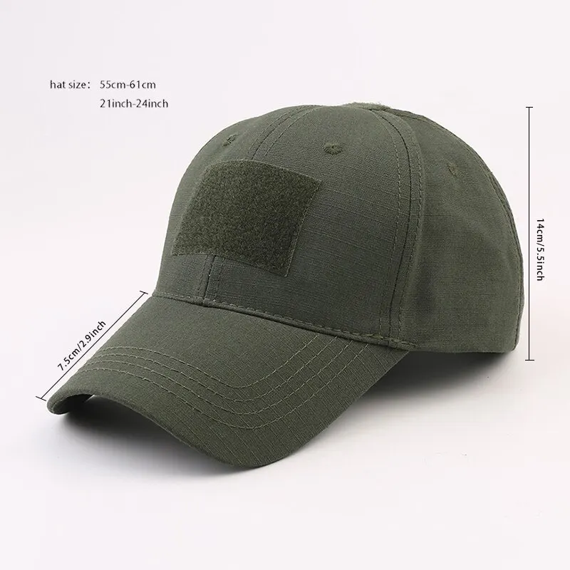 Outdoor Sports Caps Green Military Baseball Cap Tactical Army Soldier Combat Shooting Adjustable Summer Buckle Back Visor Hat