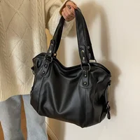 Femme Hobo sac à main grande capacité sacs à bandoulière grand style sac fourre-tout dames en cuir souple Hobos sacs de messager femmes Сумочки 1