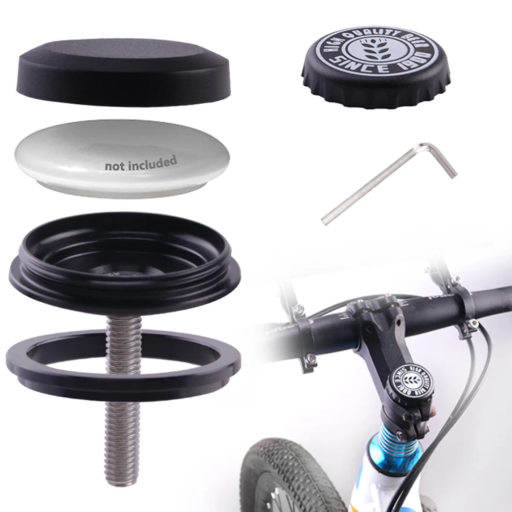 For Airtag Holder Bicycle Tracker Mount Bracket Anti-Theft Bike Headset Cap Cover Waterproof Protective Case Accessories