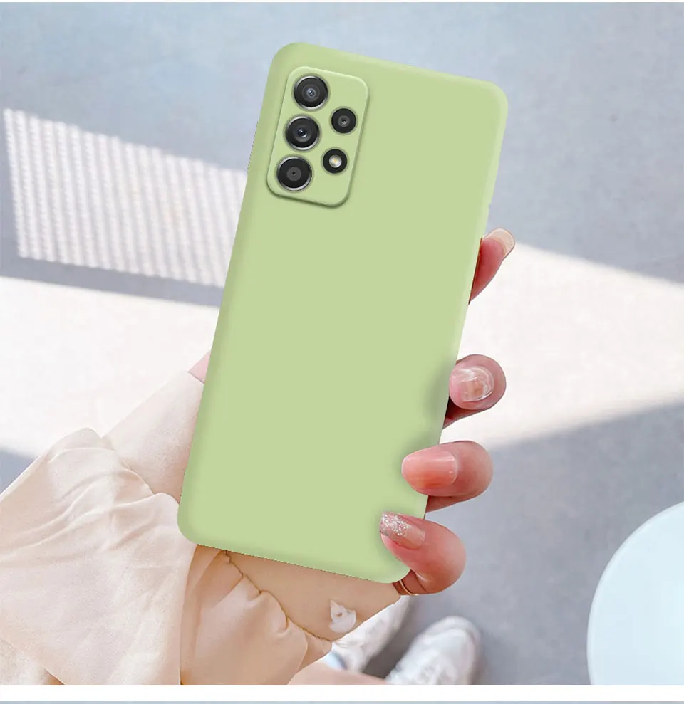 Liquid Silicone Soft Case for Samsung Galaxy A52 A72 A13 A23 A33 A53 A73 A04 A04S A04E A14 A24 A34 A54 A22 A32 5G Cover Fundas