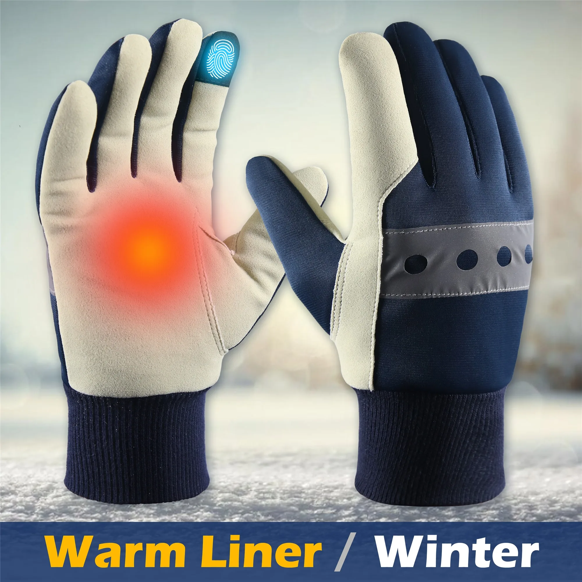 Work gloves garden gloves All-Round safety gloves synthetic palm reinforced padding thumb crotch protection