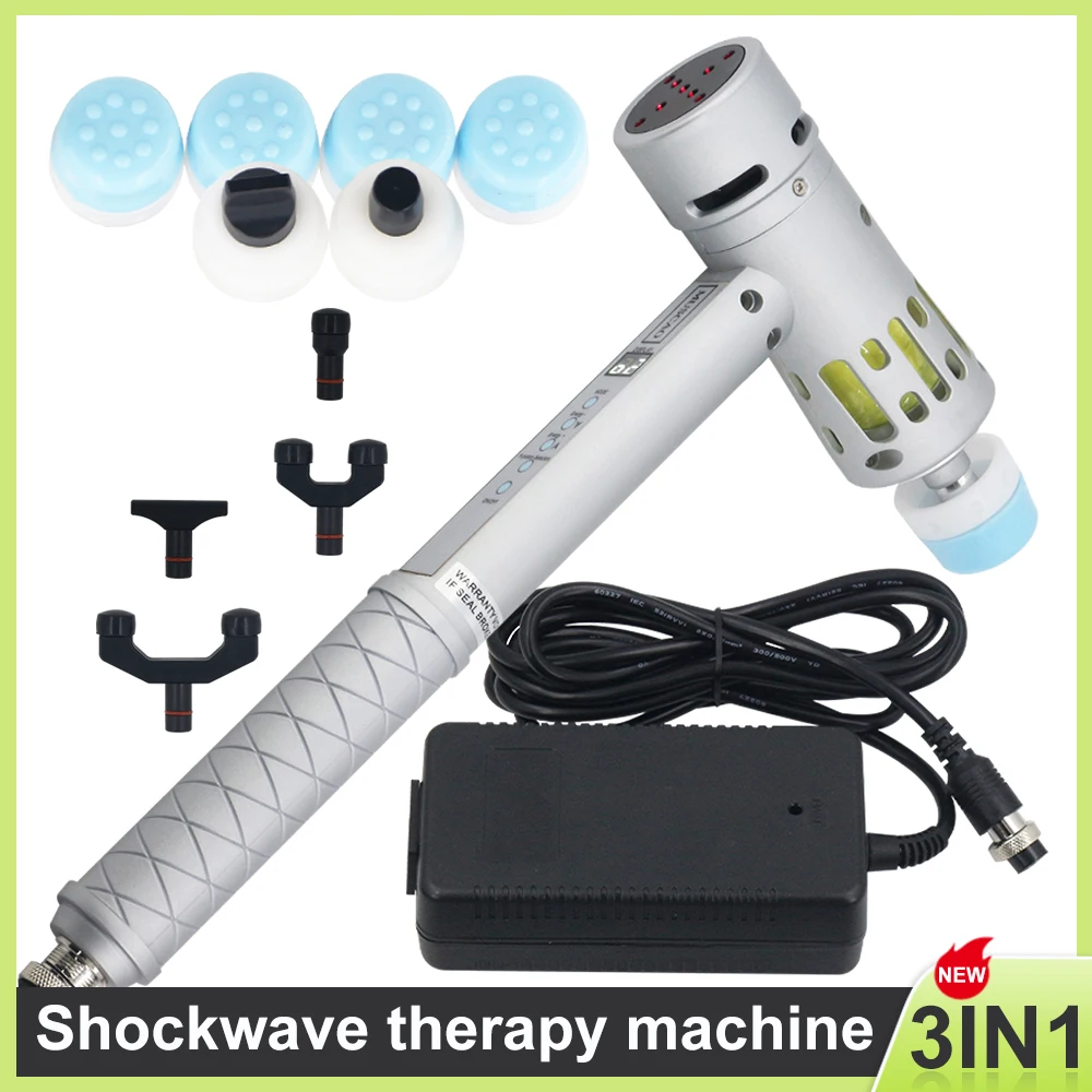 

3in1 Shockwave Therapy Machine Health Care Shock Wave Machine Physiotherapy Equipment Massager Relieve Pain With Red Light