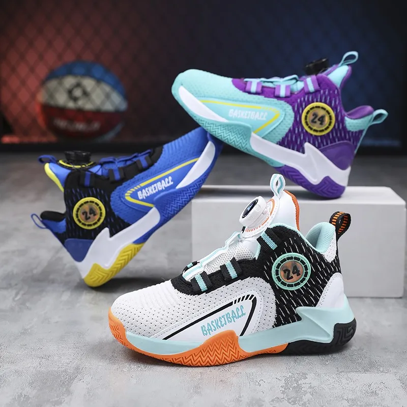 Children's basketball shoes Boys' sports shoes Breathable non-slip girls' high-quality sports basketball shoes Size 31-40