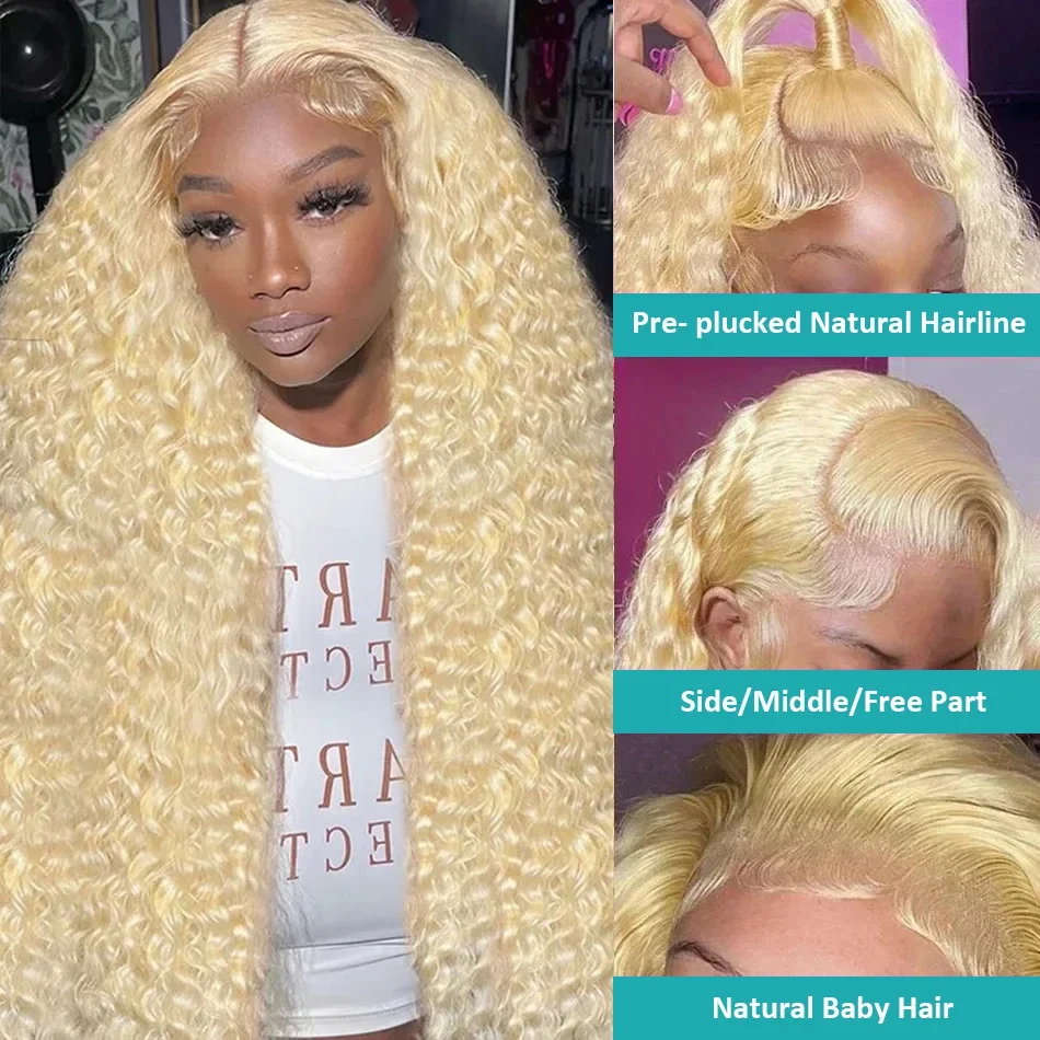 Blonde Perücke #613 Mit Spitzenfront – Hitzebeständig, Natürlich Aussehend, Ohne Kleber