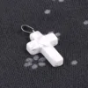 10PCS Natural Stone White Turquoise Cross shaped Pendant Christian Jewelry Making DIY Necklace Earrings Accessories Gift 2
