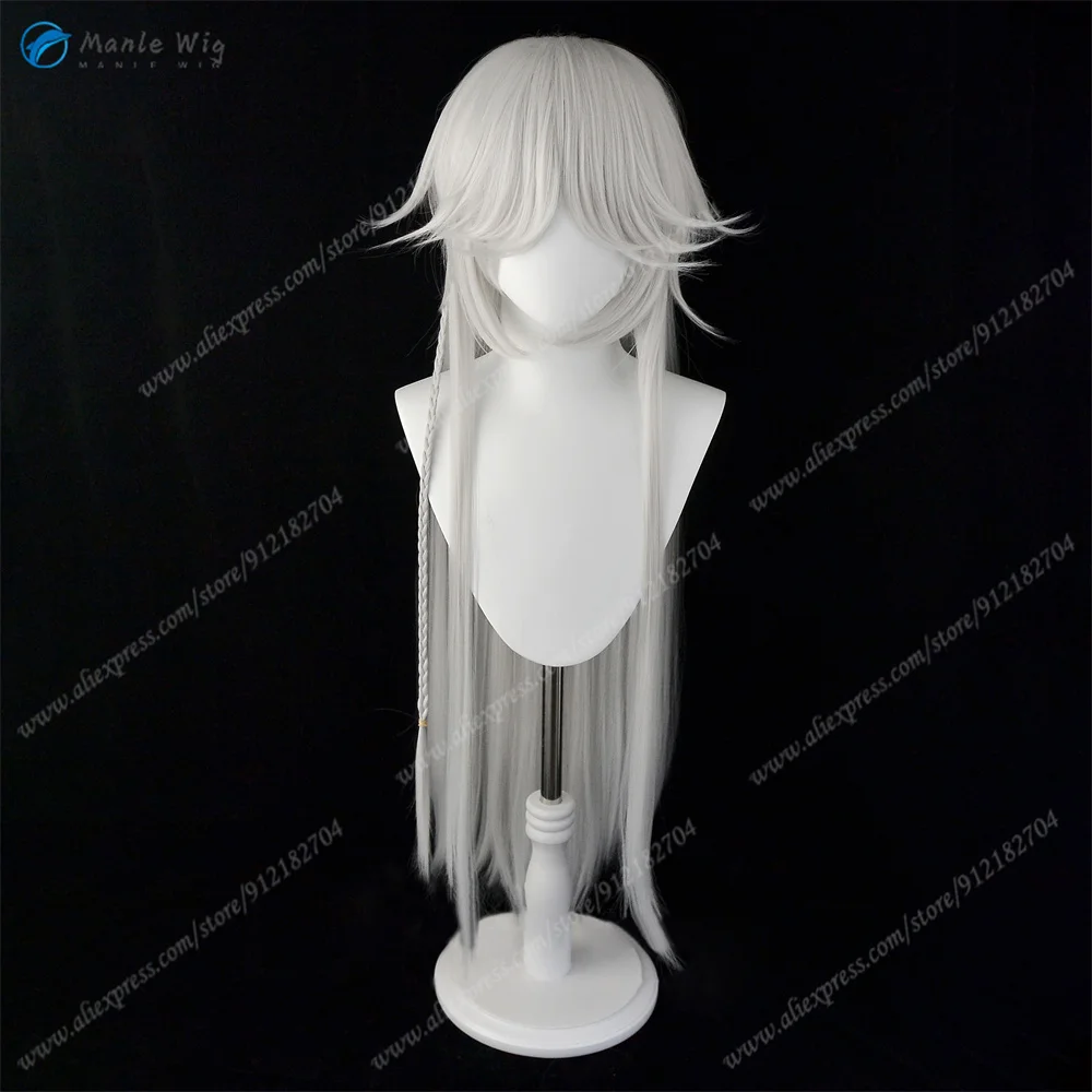 Undertaker Cosplay Perücke Lang Grau Geflochten Hitzebeständig + Gratis Wig Cap 3