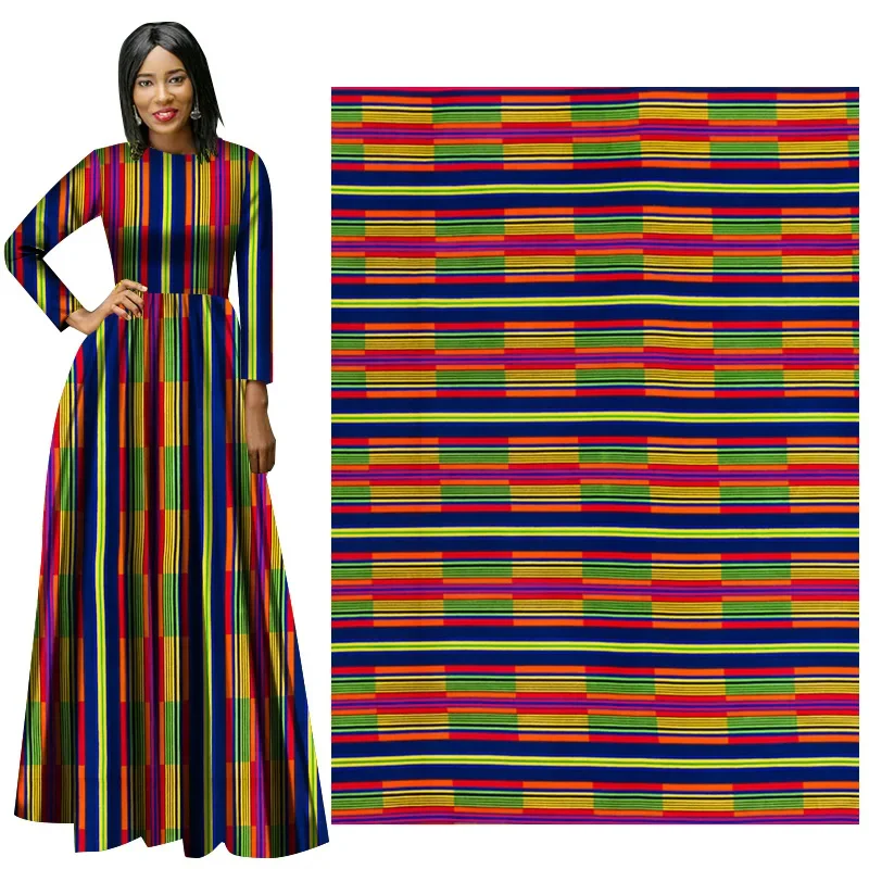 New Hot Sale African Wax orginal Fabric Cotton Material Nigerian Ankara Block Prints Batik High Quality 6Yards