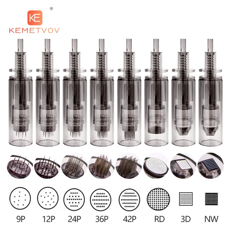 10/30/50pcs Derma Tool Bayonet Needles Cartridge for A7 Nano/9 Pin/12 Pin/36 Pin/42 Pin Micro Skin Needling Replacement Head