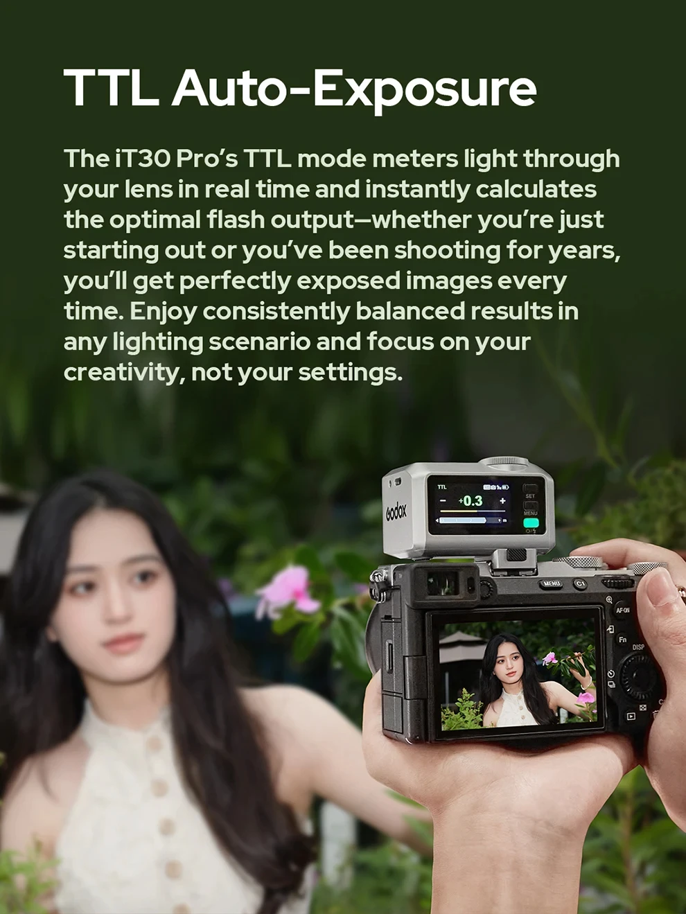 Godox iT30Pro iT20 iT22 C/N/S/F/O Touchscreen Pocket Flash TTL 2.4G Wireless Cam