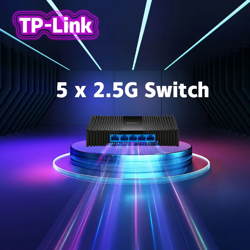 Tp-link-switcher de Rede Ethernet Switch Internet Splitter Plug And Play Networking Hub Novo Tl-se1005m Portas 2.5gb 2500m