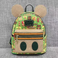 Disney Evil Queen Women Double Strap Shoulder Bag Purse Cute Disney Princess Belle PU Leather Winnie the Pooh Backpack 4