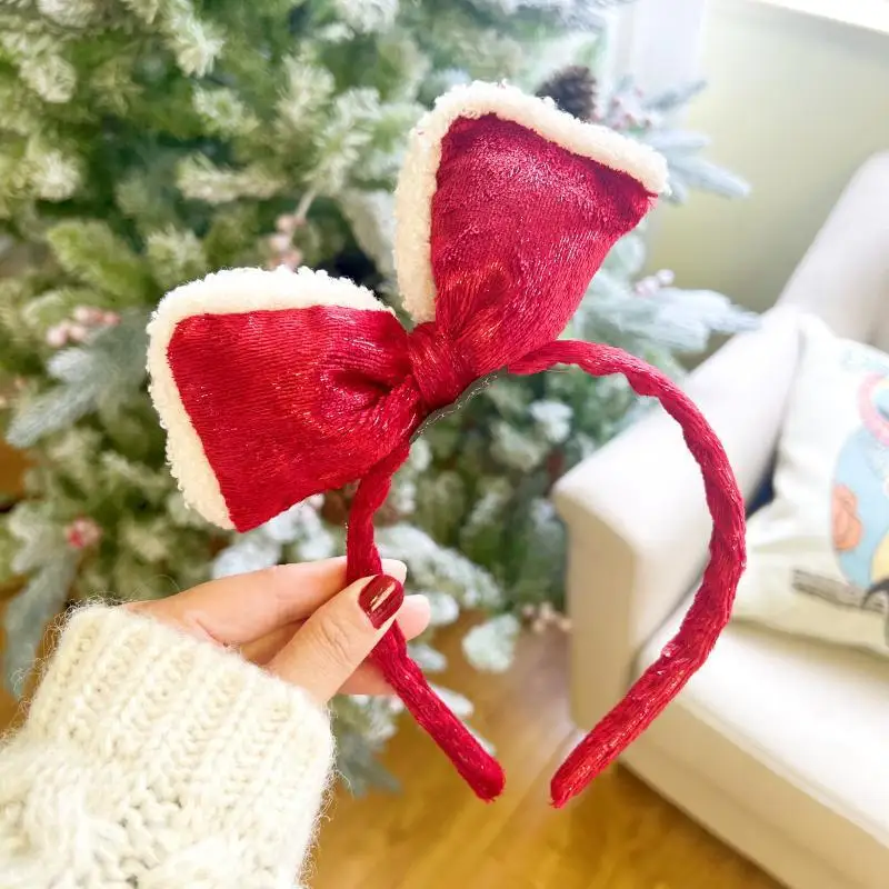 Christmas Headband Santa Snowman Elk Hairdband Xmas Tree Deer Horn Headwear Merry Christmas Party Decoration New Year Gifts
