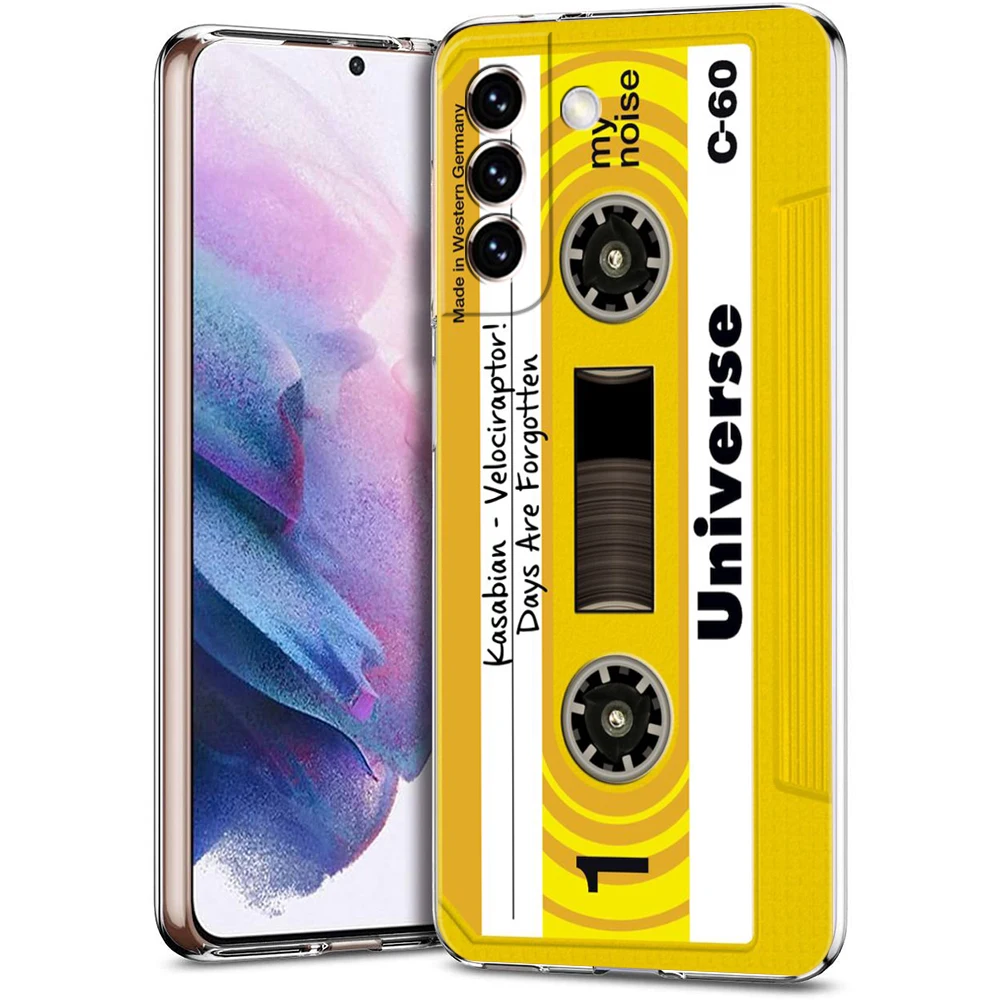 Vintage Cassette Tape Design Soft Clear Silicone Phone Case