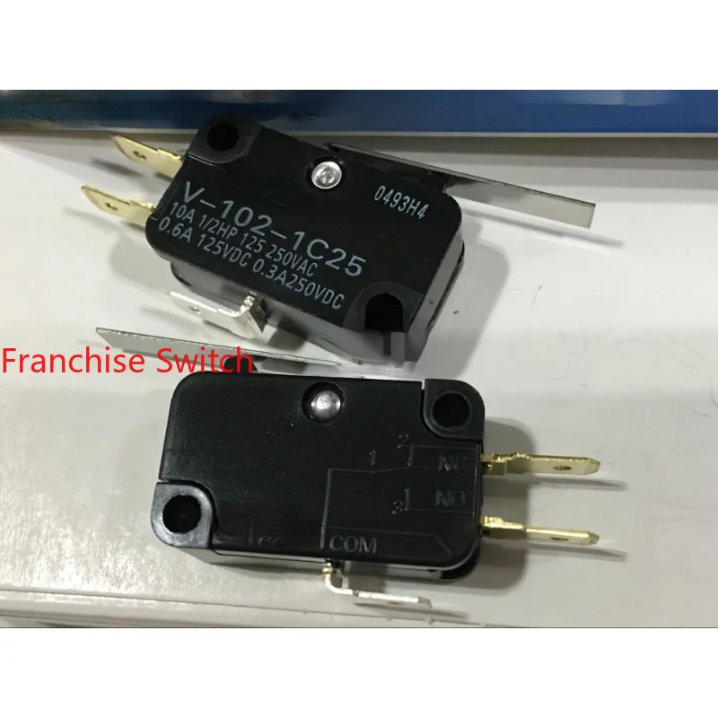 10PCS Large Micro Switch V-102-1C25 Limit  Water Heater v 15 1c25 v 151 152 153 154 1c25 15a micro limit switch push button spdt momentary snap action inching switch travel switch