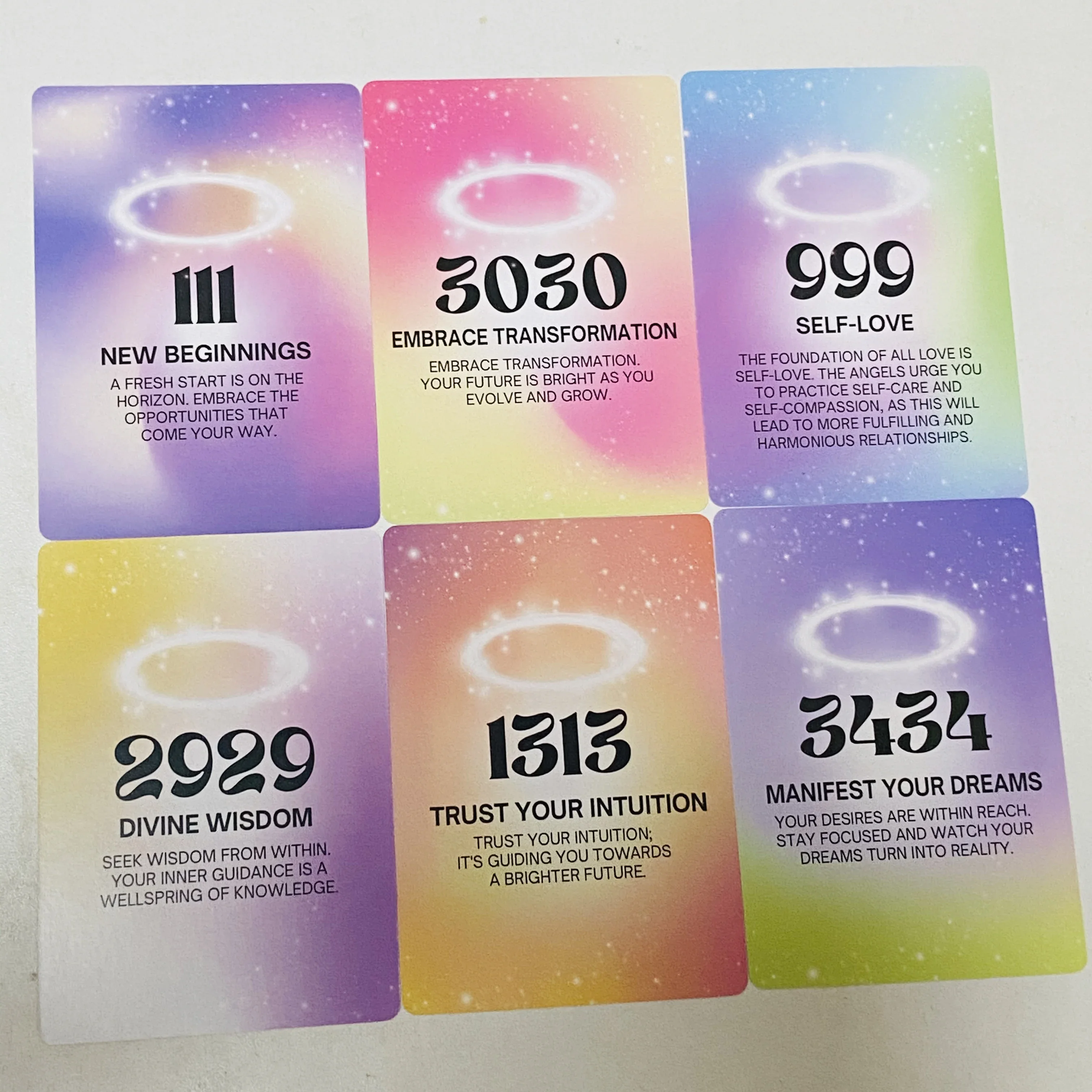 Angel Numbers Oracle Deck - 40-Card Divine Guidance and Inspiration Set