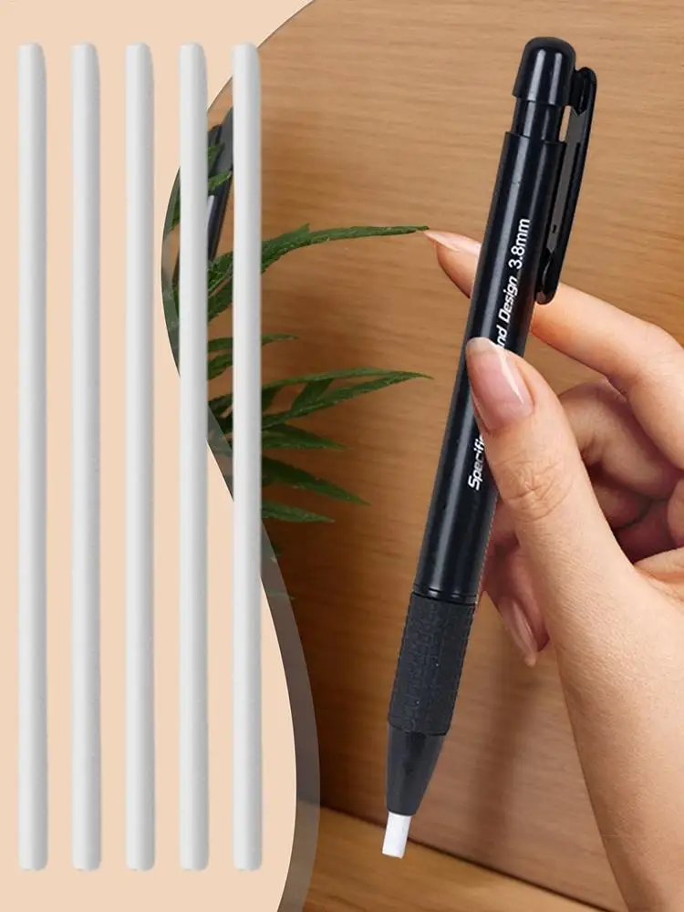 수축식 지우개 펜 지우개 스틱 기계식 지우개 연필 3.8mm 얇은 팁 5개 리필 포함 예술가 초안 작성 작업용