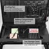 Foldable Laptop Table Bed Notebook Desk with Cooling Fan Mouse Board LED light 4 xUSB Ports Breakfast Snacking Tray 5