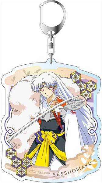 Anime-Fans-Geschenke Inuyasha Acryl HD-Charaktere Inuyasha Shippo Miroku Koga Sesshomaru Schlüsselanhänger Anhänger Ornamente ca. 6 cm – Detail 3