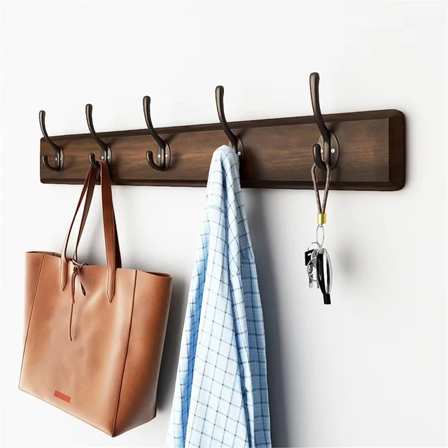 Wall Hook Bedroom Wood Hooks Towel Hook For Kitchen Stainless Steel Coat  Rack Clothes Hanger Door