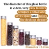5PCS Mini Glass Bottles with Screw Caps  Aluminum Top Metal Lids 5-30ML Small Glass Sample Bottle Essential Oils Home Storage 4