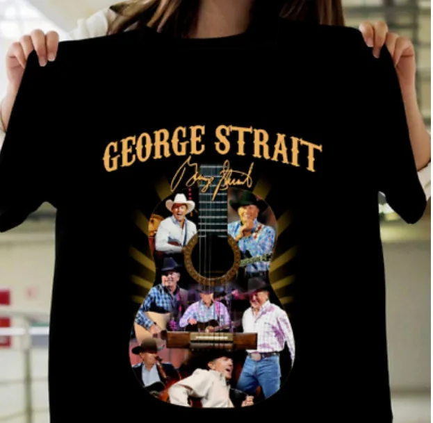 Maglietta George Strait,, Calda! Nuovo,, Pittura Artistica Grafica, Nuova Camicia
