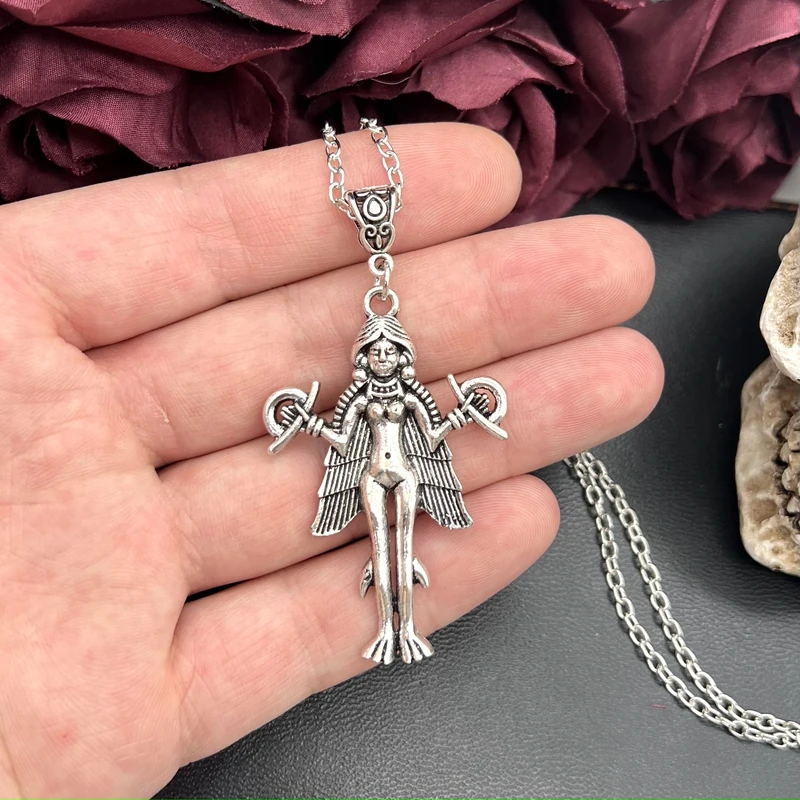 Lilith | Innana | Ishtar Pendant Necklace Demon Sigil Pendant Luciferian Satanic Amulet Talisman Chain 18" Necklace Occult