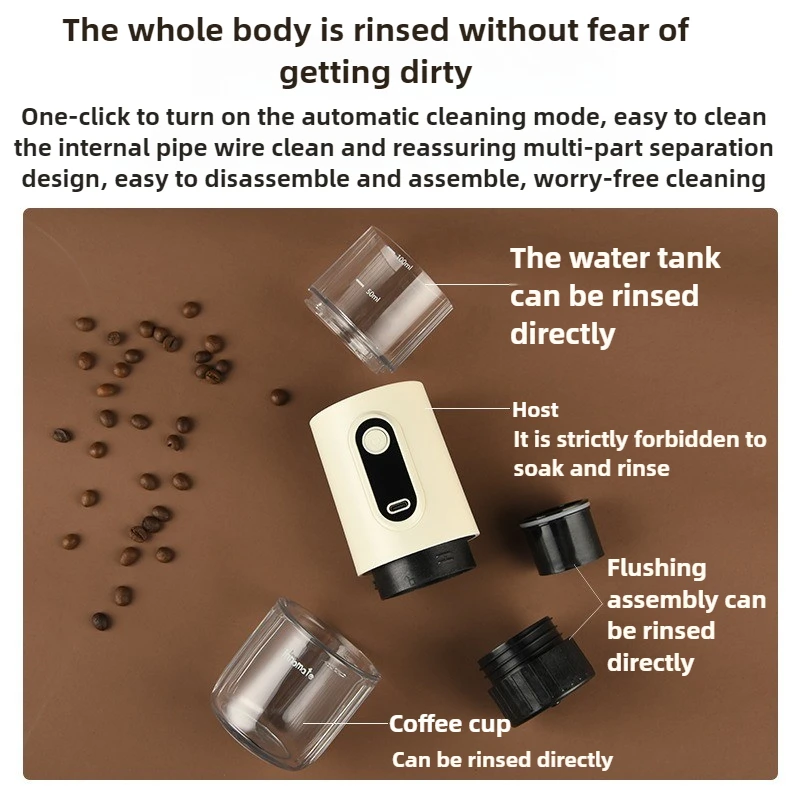5W 5V Wireless Portable Espresso Machine Electric Espresso Capsule Small Coffee Machine Outdoor Car Household Easy To Clean