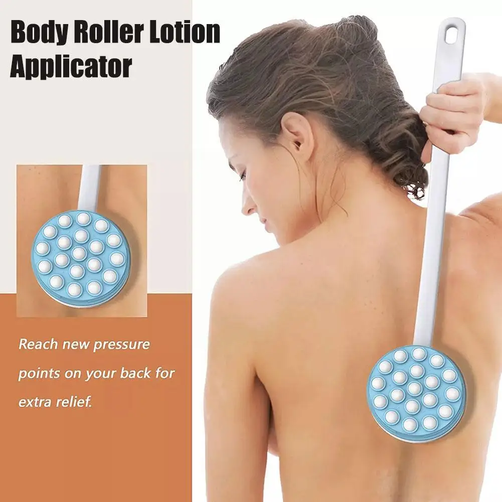 

Long Handled Lotion Oil Cream Applicator Head Body Brush Supplies Scrub Back Massager Shower Brush Rubbing Tools Leg Bath B R7W3