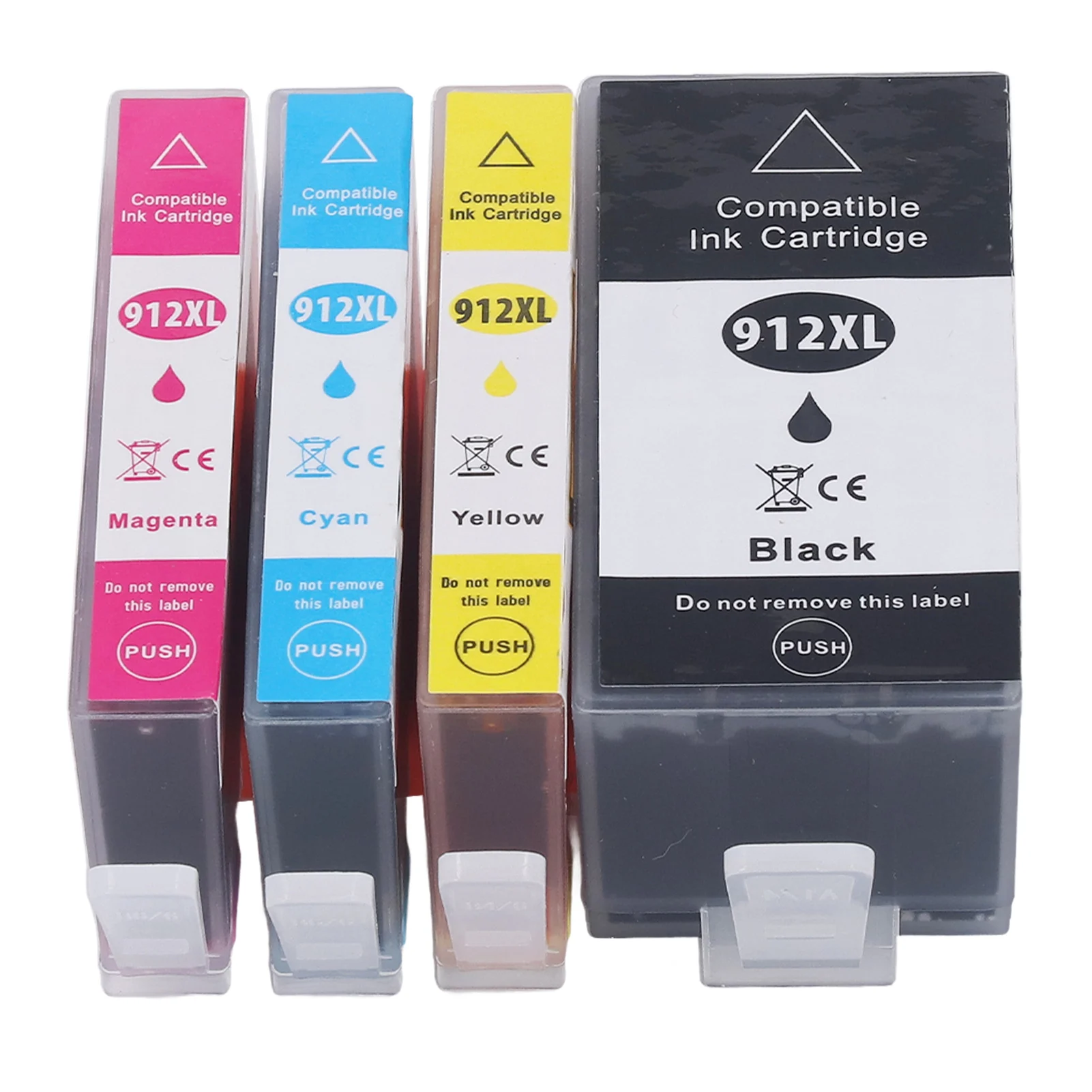 【New】4PCS Replacement Printer Ink Cartridge Printer Clear Printing BK C M Y Ink Cartridge Replacement for OfficeJet 8010