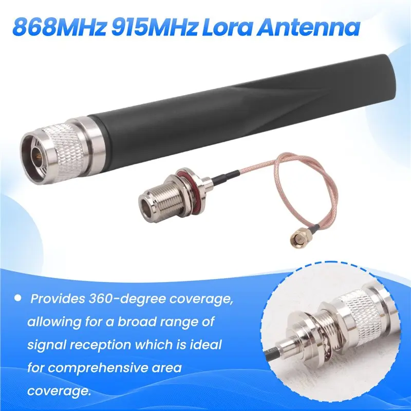 LXYB18B 메쉬스타틱 로라 할로우 장거리 868Mhz 915Mhz 로라 안테나 5Dbi 옴니 야외용 N 타입 커넥터 802.11Ah 안테나