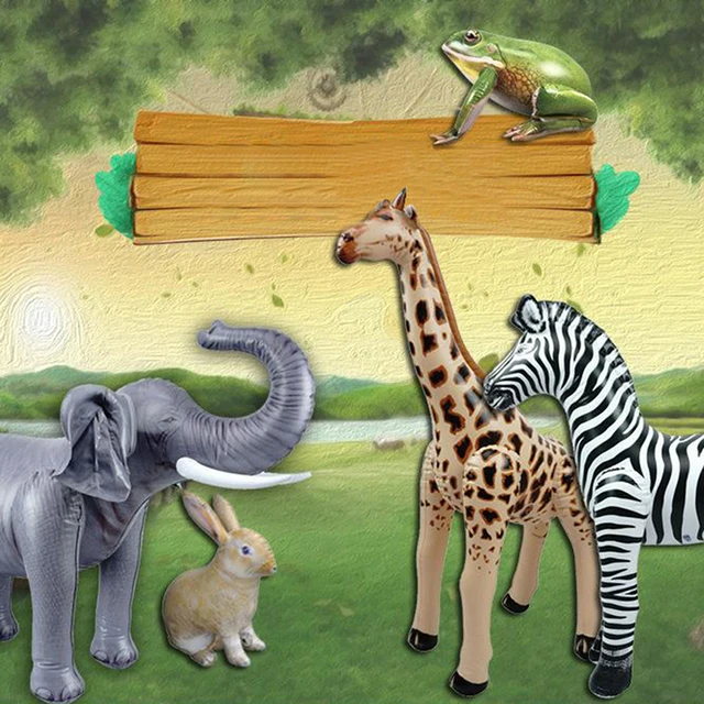 Giant Inflatable Giraffe Balloon Easter Rabbit Jungle Safari Birthday Zebra Zoo Animals Elephant Forest Woodland Frog Fairy Tale 3