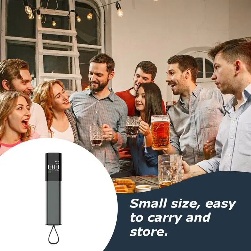 Digital Alcohol Tester Digital Personal Alcohol Breathalyzer High Accuracy Detector Blowing Drunk Driving Testing Instrument For