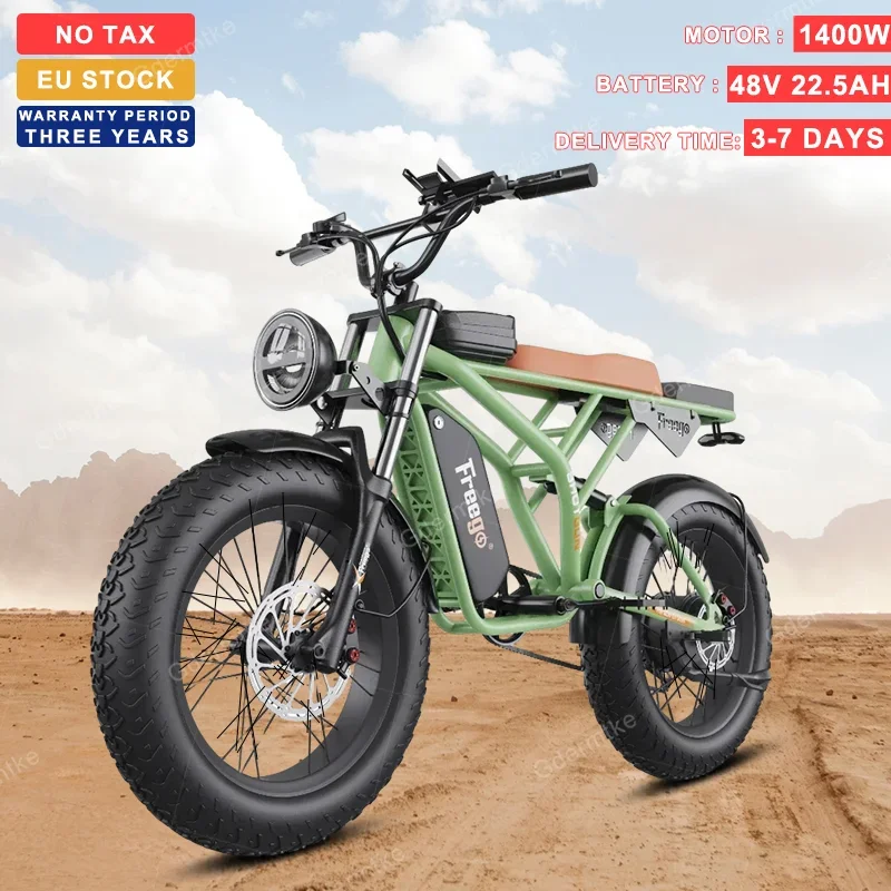 E Bike 20*4.0 Pollici Fat Tire Range 100Km Bici Elettrica Per Adulti 1400W Motore 48 V22.5 Ah Batteria Moto Elettrica Bicicletta Elettrica