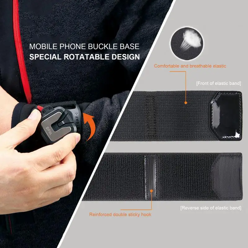 5/1PCS Wristband Phone Holder 360 Rotatable Universal Sports Wristband for Smartphones Running Armband for Hiking Biking Runing 6