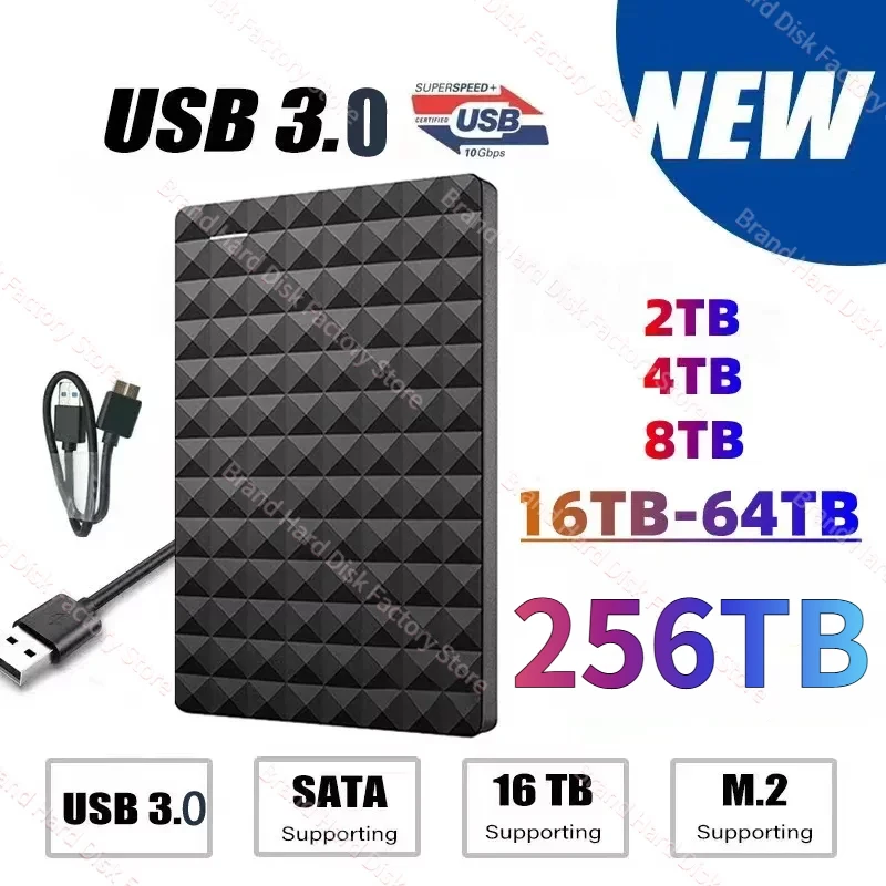 

Expansion 256TB SSD HDD 32TB Hard Drive 2TB 4TB USB3.0 External SDD Capacity External Hard Disk For Computer PS5 PS4 Portable