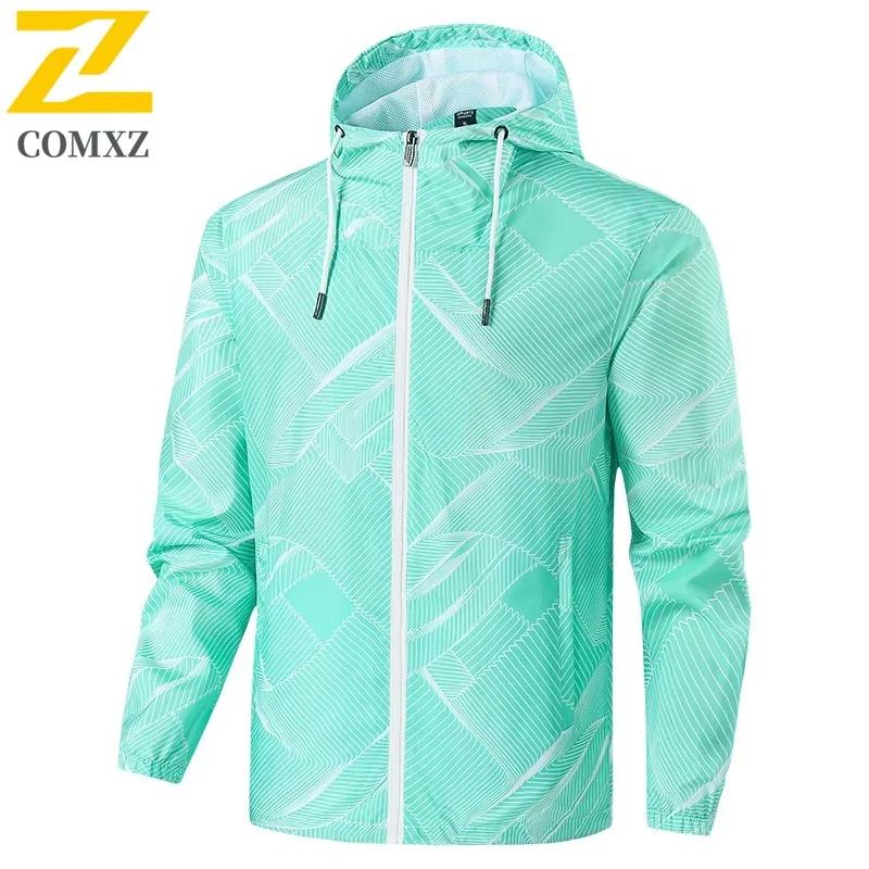 COMXZ Hooded Classic High Quality Jacket Men Outdoor Climbing Long Lasting Motorcycle Coat Urban Street Lightweight Autumn Coat