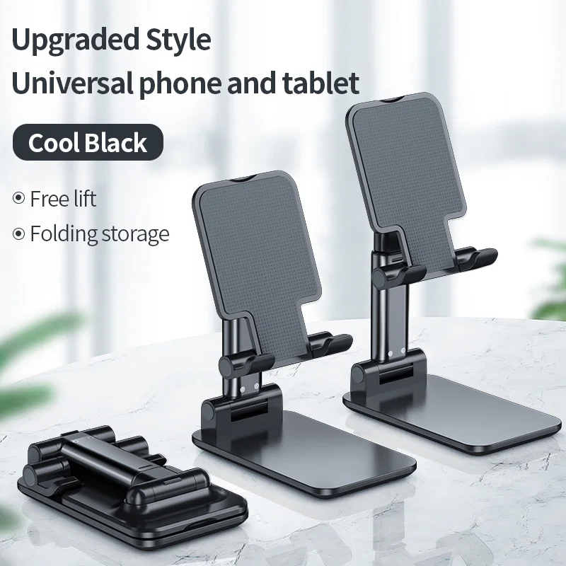 A Universal Mobile Phone Desktop Stand Retractable Foldable Bracket For iPhone Xiaomi iPad Adjustable Support Phone Stand Holder flexible mobile holder Holders & Stands