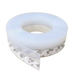 Weatherproof Self - Adhesive Door Bottom Seal Strip - Windproof Dust Protection Tape - 35mm (Transparent)