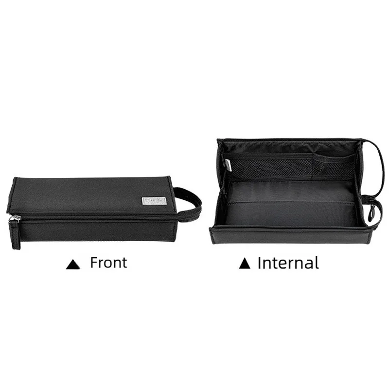 Astuccio portapenne semplice e portatile, di grande capacità, resistente, con tasche in rete, per materiale scolastico e cancelleria. - immagine 6