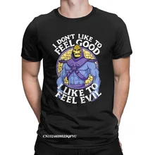 Camiseta de algodón para hombres, camisa de los amantes de I Like To Feel Evil, He Man And The Master Of The Universe, divertida, estética