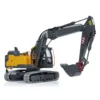 1/14 RC Excavator Hydraulic 3 Arm EC160E Light Sound RC Diggers Quick Release Flat Bucket CNC Big Arm ST8 RC Truck Toys Model 2