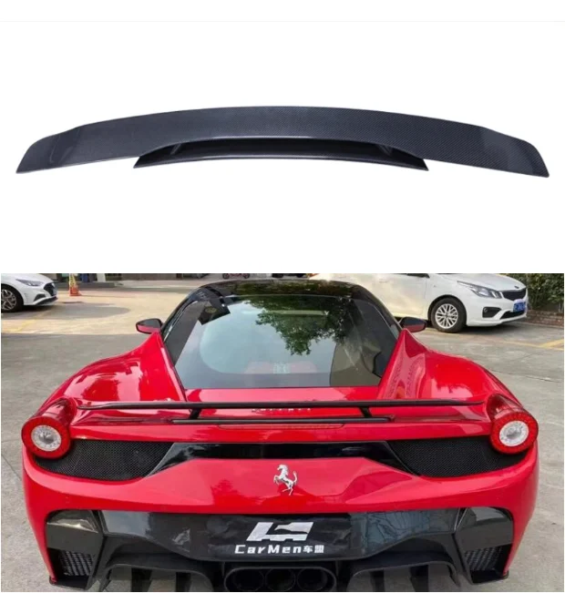 

For Ferrari 458 2011 2012 2013 2014 2015 2016 FRP/Real Carbon Fiber Car Rear Wing Trunk Lip Spoiler